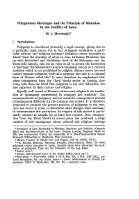 Polygamous Marriages and the Principle of Mutation in the Conflict of Laws