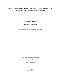 Power Relations in the Somali Civil War: a Realist Perspective on Internal and External Actors in Interventions