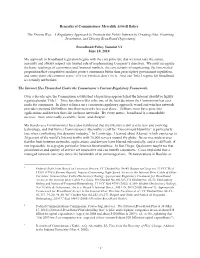 Remarks of Commissioner Meredith Attwell Baker the Proven Way: A