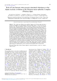 Role of Late Jurassic Intra-Oceanic Structural Inheritance in the Alpine Tectonic Evolution of the Monviso Meta-Ophiolite Complex (Western Alps)