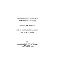 Subsistence Mapping: an Evaluation and Methodological Guidelines