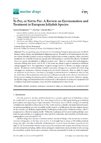 A Review on Envenomation and Treatment in European Jellyfish