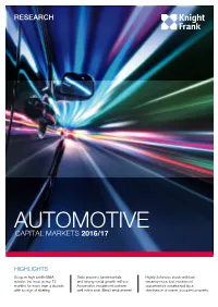 Automotive Capital Markets 2016/17