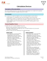 Calculation Devices