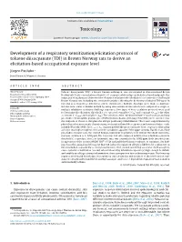 Development of a Respiratory Sensitization/Elicitation Protocol of Toluene Diisocyanate