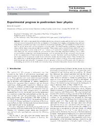 Experimental Progress in Positronium Laser Physics David B
