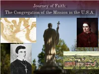 Journey of Faith: the Congregation of the Mission in the U.S.A