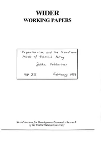 Keynesianism and the Scandinavian Models of Economic Policy