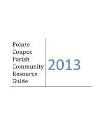 Pointe Coupee Parish Community Resource Guide