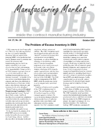 The Problem of Excess Inventory in EMS