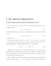 6. the Algebraic Eigenproblem