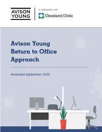 Avison Young Return to Office Approach