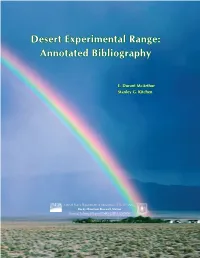 Desert Experimental Range: Annotated Bibliography