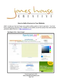How to Add a Favicon to Your Website