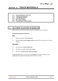 Section 23: Track Materials