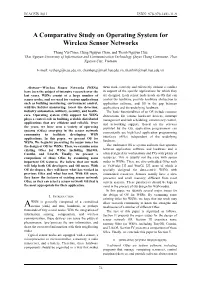 A Comparative Study on Operating System for Wireless Sensor Networks