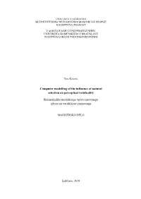 Computer Modelling of the Influence of Natural Selection on Perceptual Veridicality