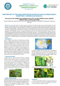 First Report of the Aphis Nerii Species Boyer Of