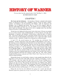 HISTORY of WARNER (Extracts Taken from the Original Written in the “Red Book” in 1885) by FRED MYRON COLBY
