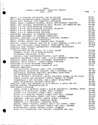 Index General Conference Committee Minutes Year - 1979� Page� 1