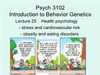 Psych 3102 Introduction to Behavior Genetics