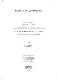 Security and Privacy in RFID Systems