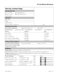 DC Architects Biographies P