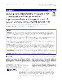 Priming with Inflammatory Cytokines Is Not a Prerequisite to Increase