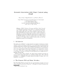 Semantic Interaction with Music Content Using FOAF