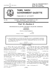 Tamil Nadu Government Gazette
