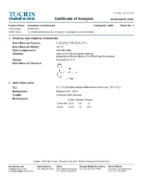 Certificate of Analysis