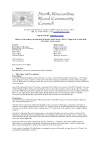 Minutes of the Ordinary Meeting Held on Monday 20Th February 2012 at 7.30Pm at the Corbie Hall, Maryculter, Aberdeenshire