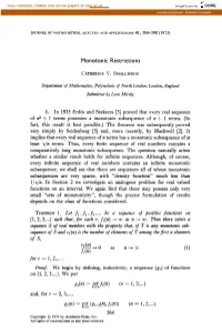 Monotonic Restrictions