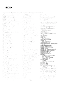 Page References in Bold Type Refer to Primary Articles. Page References Followed by T Indicate Material in Tables. 1781