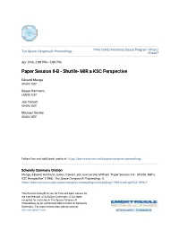 Paper Session II-B-Shuttle-MIR a KSC Perspective