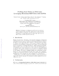 Profiting from Kitties on Ethereum: Leveraging Blockchain RDF Data