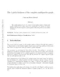 The 4-Girth-Thickness of the Complete Multipartite Graph