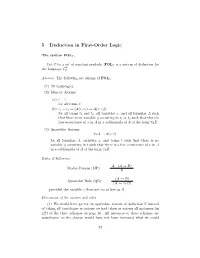 5 Deduction in First-Order Logic