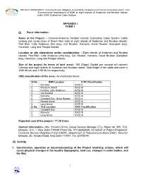 APPENDIX I FORM 1 (I) Basic Information: Name of the Project