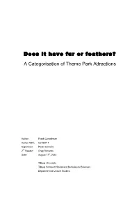 Does It Have Fur Or Feathers? a Categorisation of Theme Park Attractions