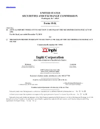 Inphi Corporation (Exact Name of Registrant As Specified in Its Charter)
