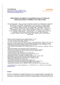 North Atlantic Simulations in Coordinated Ocean-Ice Reference