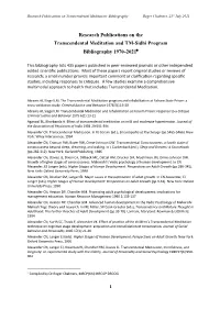 Research Publications on the Transcendental Meditation and TM-Sidhi Program Bibliography 1970–2021*