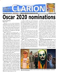 The Clarion, Vol. 85, Issue #19, Feb. 5, 2020