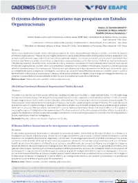 The Deleuze-Guattarian Rizoma in Organizational Studies Research Abstract