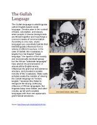 The Gullah Language