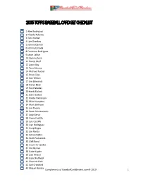 2005 Topps Baseball Card Set Checklist