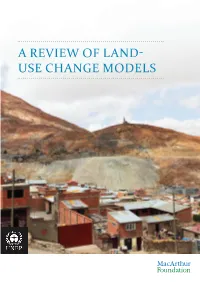A REVIEW of LAND- USE CHANGE MODELS Author Arnout Van Soesbergen