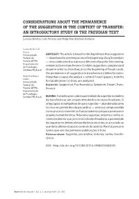 An Introductory Study in the Freudian Text