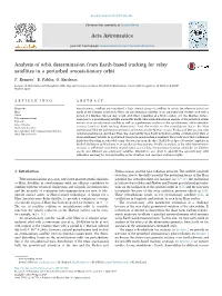 Analysis of Orbit Determination from Earth-Based Tracking for Relay Satellites in a Perturbed Areostationary Orbit